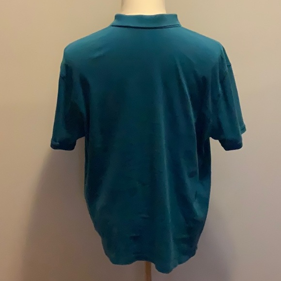 Van Heusen Collared Polo Shirt in 100% Blue Cotton (sz L) - Picture 5 of 6